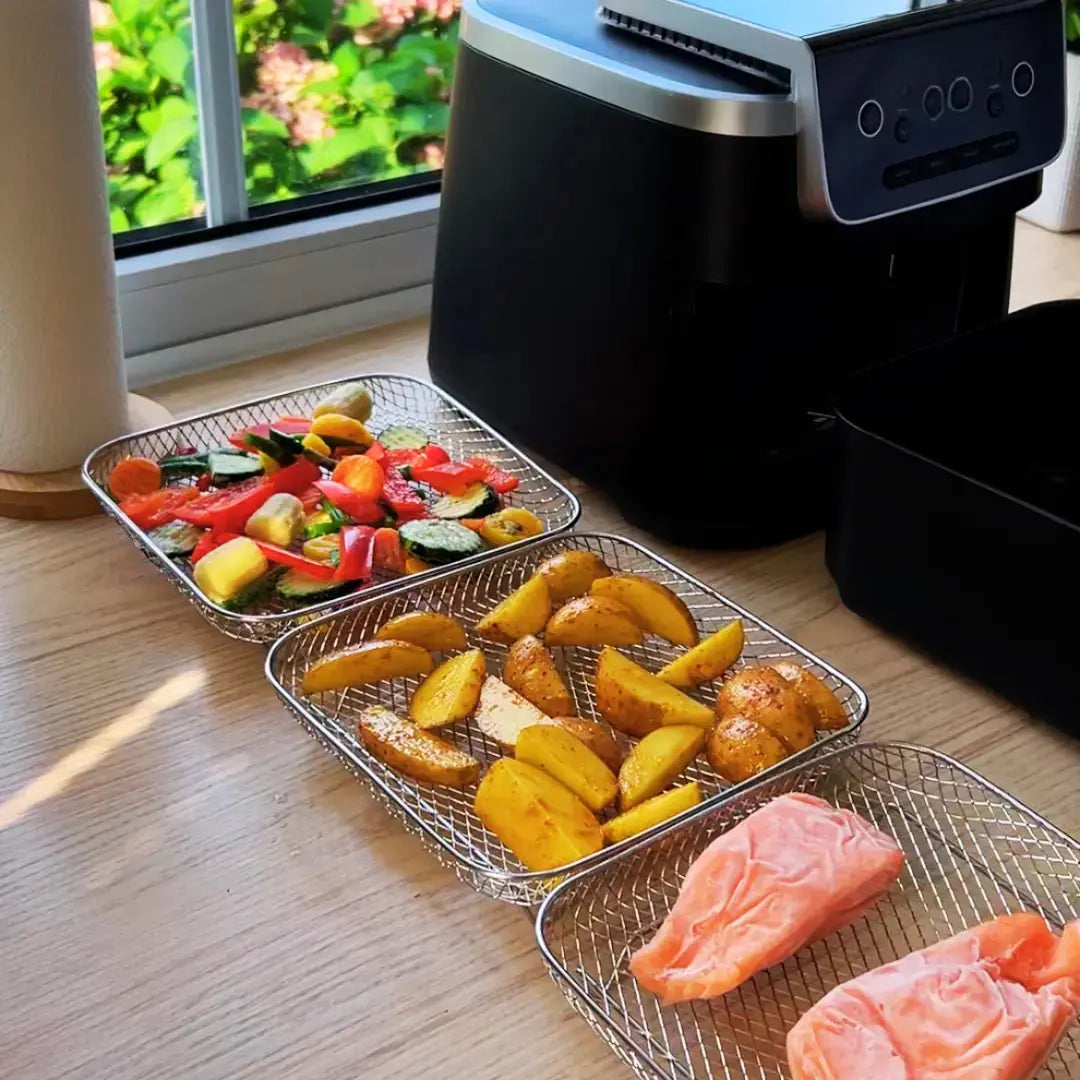 FlexChef™ — Triple Your Air Fryer Power for Faster, Flavor-Pure Meals Every Time
