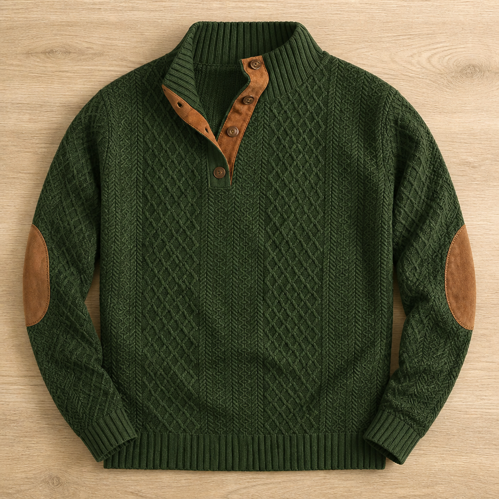 StriTex™ Jacquard Collar Sweater — Command Attention with Timeless Comfort and Rugged Style