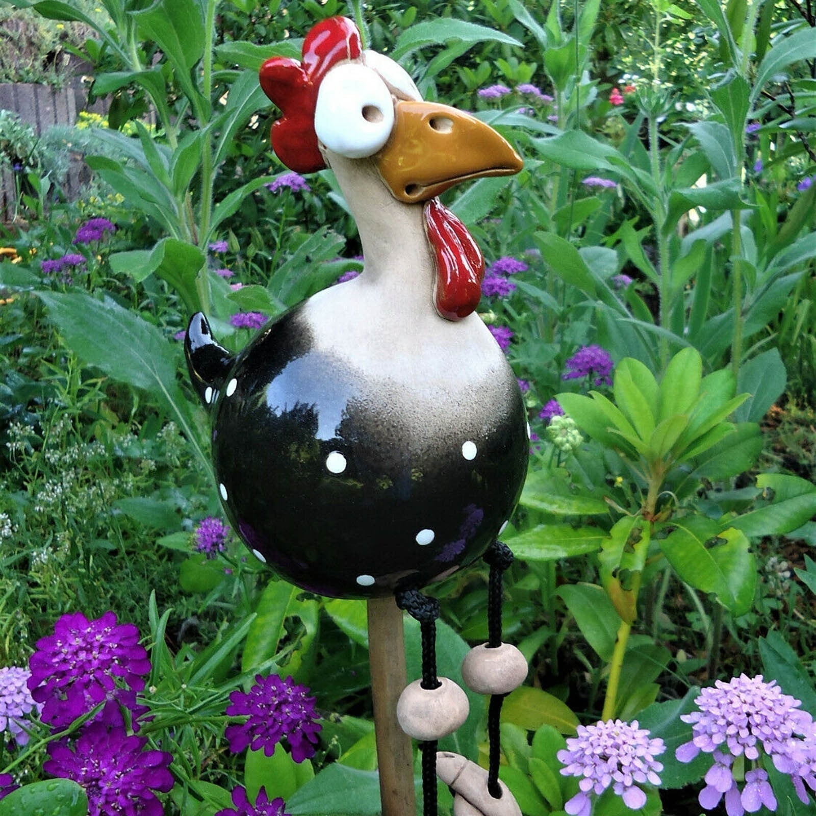 Garden Ornament | Fence Sculpture Chicken | Durable, Playful Style | FenceFunky