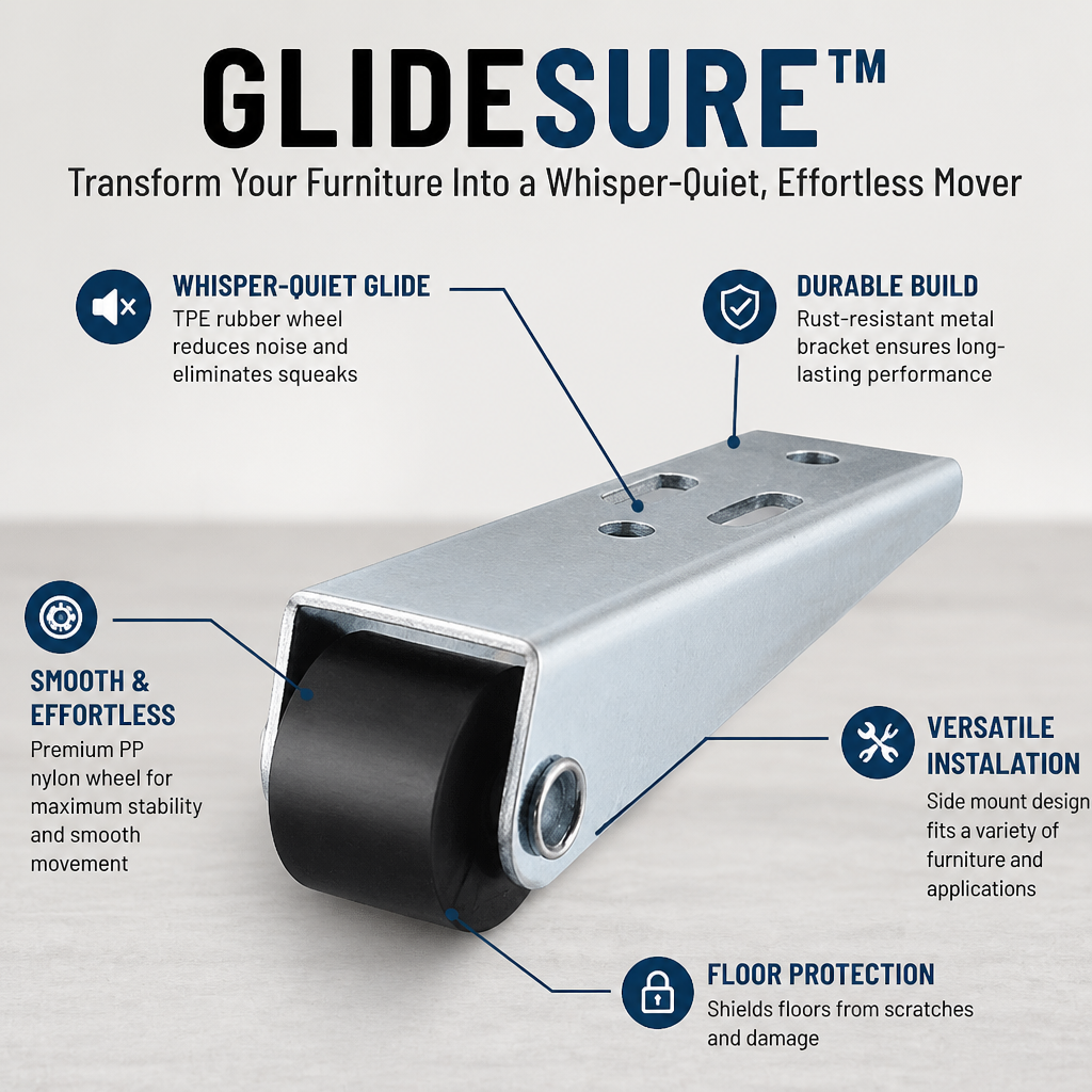 GlideSure™ — Transform Your Furniture Into a Whisper-Quiet, Effortless Mover