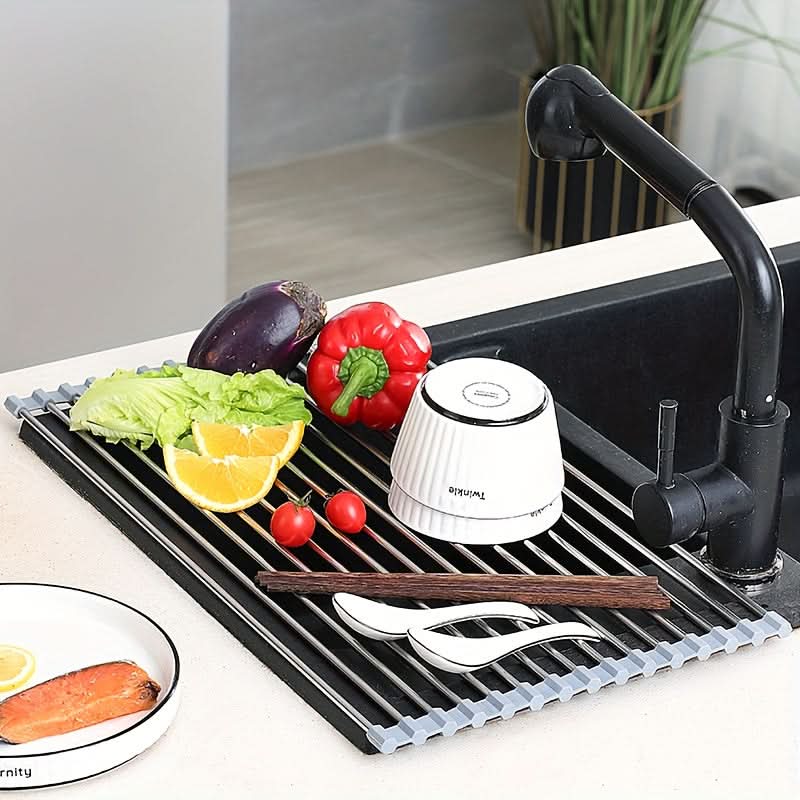 Stainless Steel Dish Drying Rack – Roll-Up Design