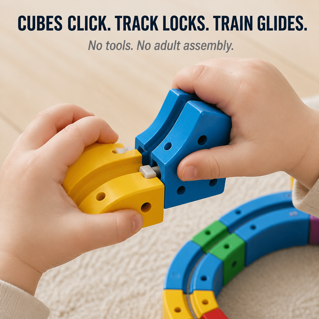 TurboTrail™ — Click-Together Cube Tracks That Engage Kids Beyond Screens For Hours