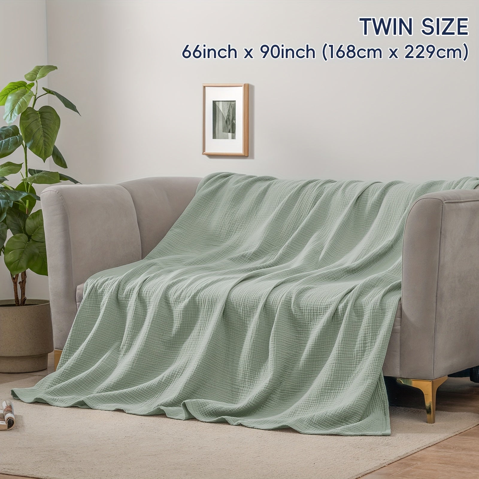 BreezyComfort - Ultra-Light Cotton Blanket for Year-Round Relaxation