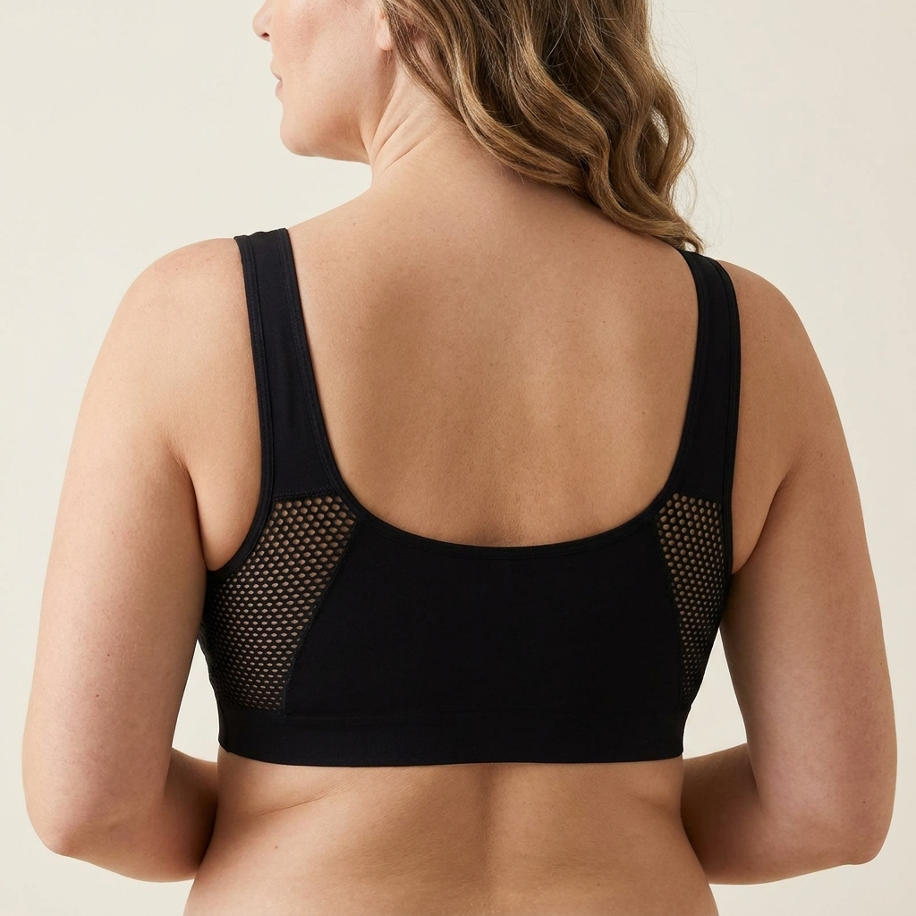 EmbraLuxe™ – Wireless Plus-Size Lift Bra with Airy Mesh Wings