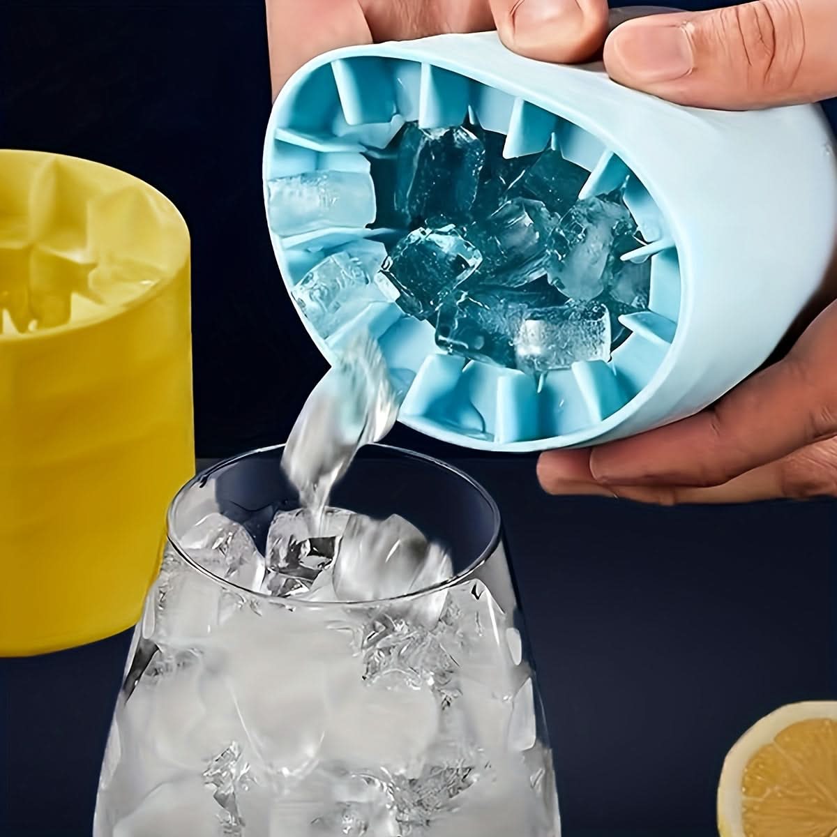 Silicone Ice Cube Mold Bucket for Easy Freezing