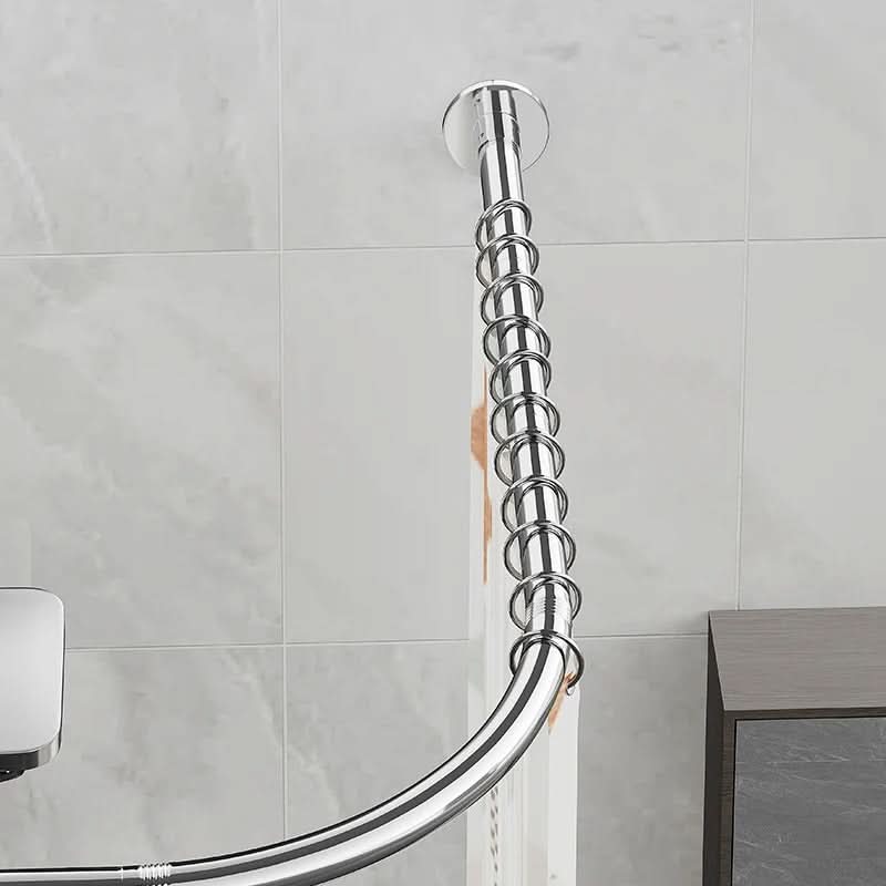 Telescopic L-Shaped Shower Curtain Rod