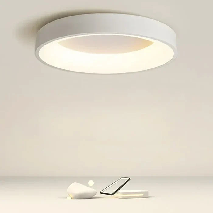 Round LED Ceiling Light – Scandinavian Design, Soft White