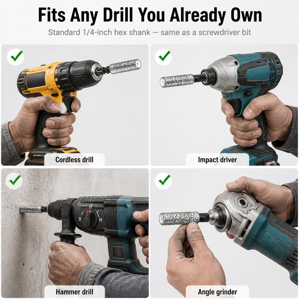 TriumphEdge™ — Drill Spotless Holes in Tile, Marble & Glass Dry