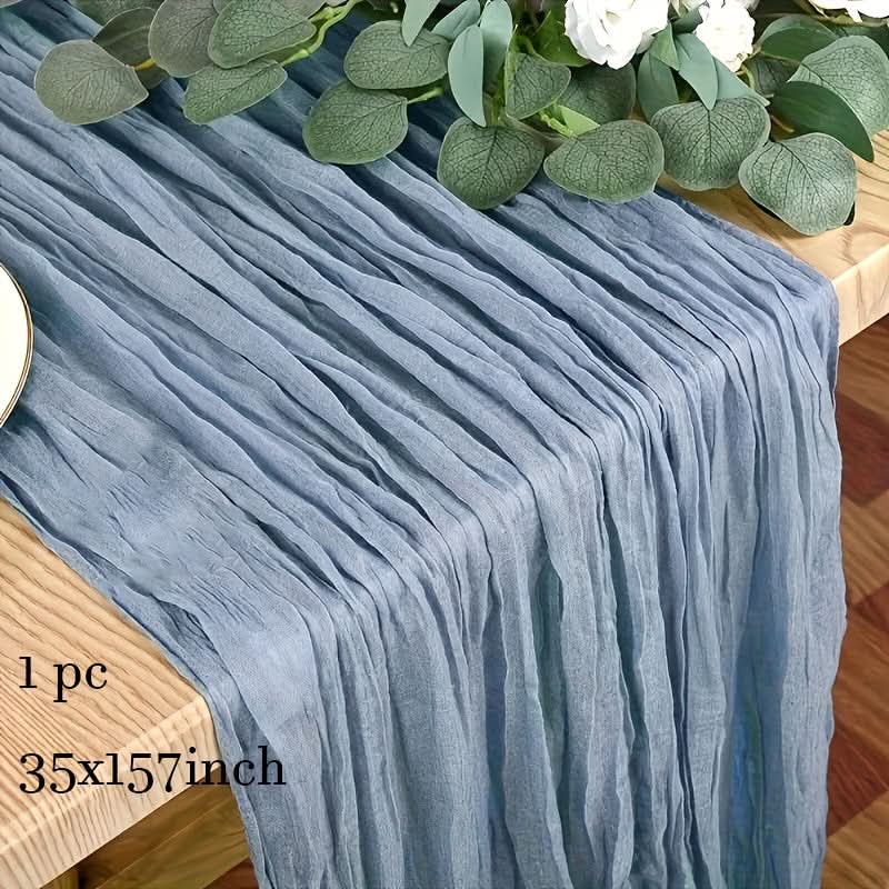 Crinkled Cheese Tablecloth for Stylish Boho and Holiday Decor