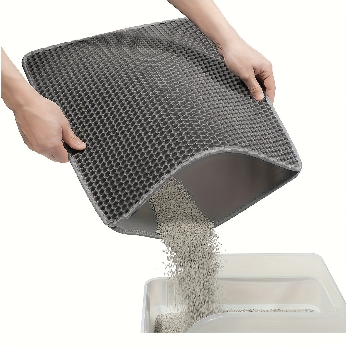 PurrfectClean - Waterproof Honeycomb Cat Litter Mat with Odor Control