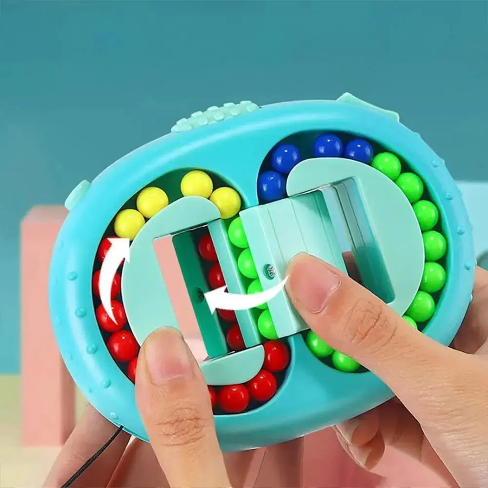 Rotating Bean Fidget Puzzle — Enhances Logic & Color Identification