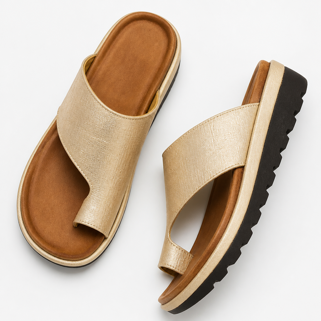 Solivra™ – Wedge Sandals for Bunion Relief with Toe-Aligning Strap
