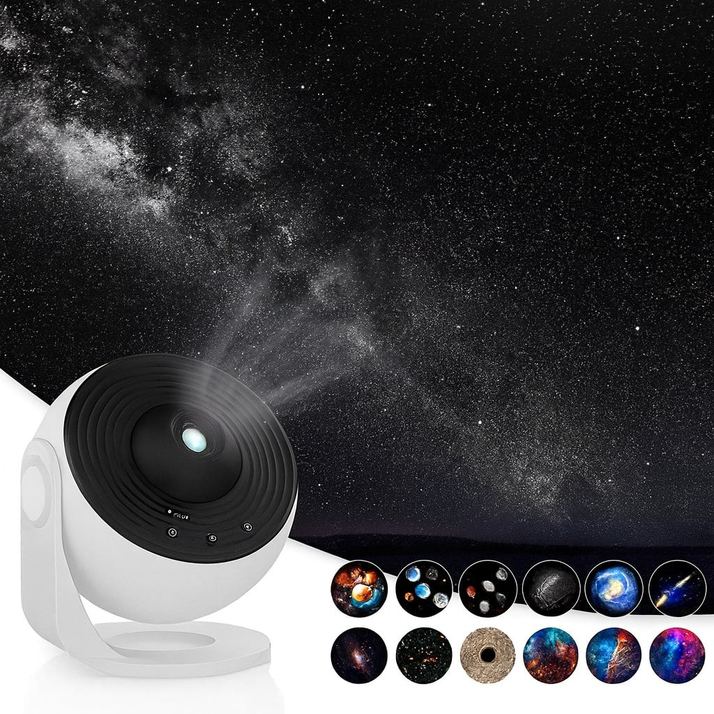 Galaxy Light Projector with 13 HD Visuals – Quiet & Customizable