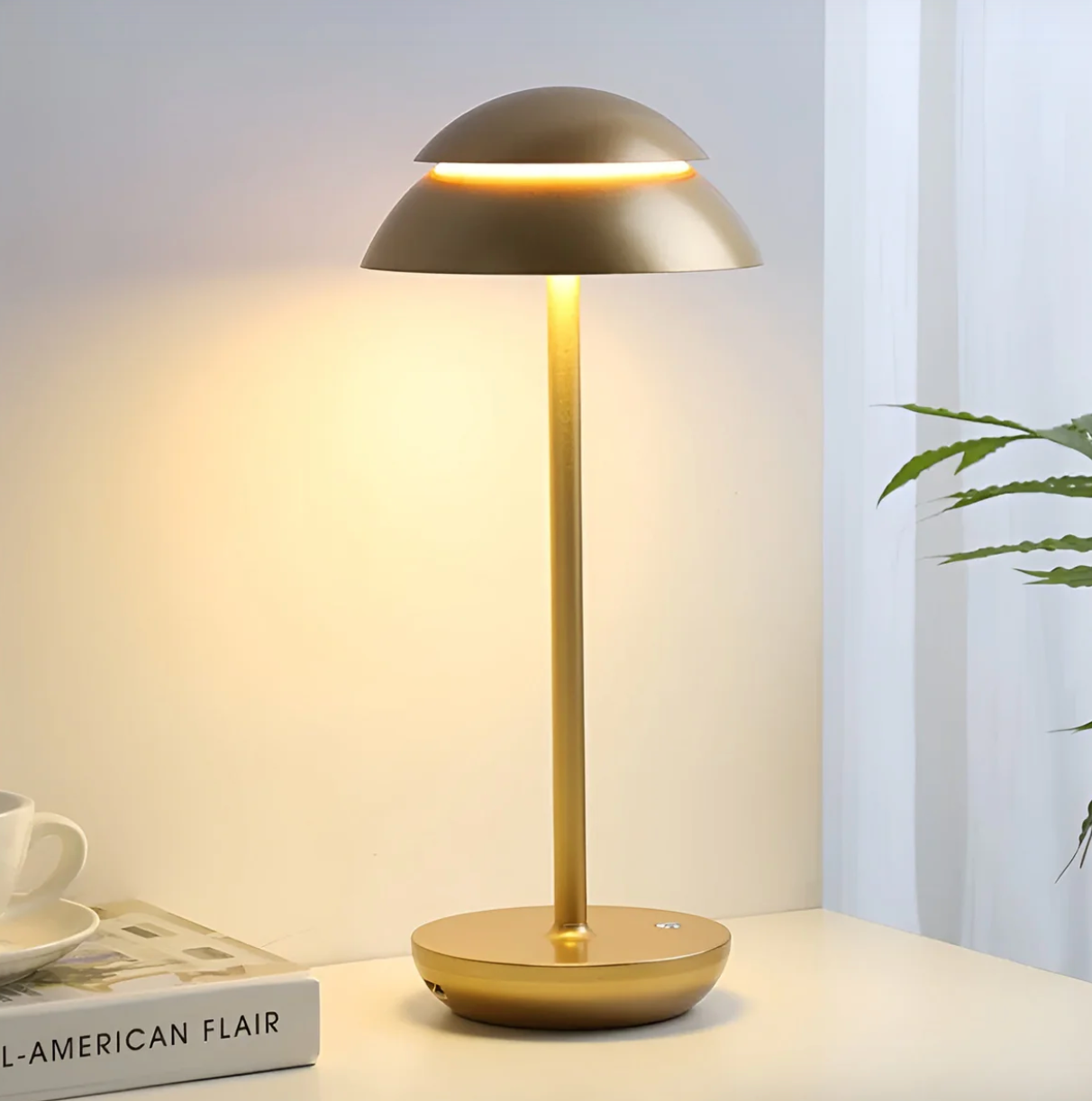 Wireless Dimmable LED Battery Table Lamp LuxeGlow - Contemporary Touch Control | Living Room | Reading Lamp | Bedside Lamp