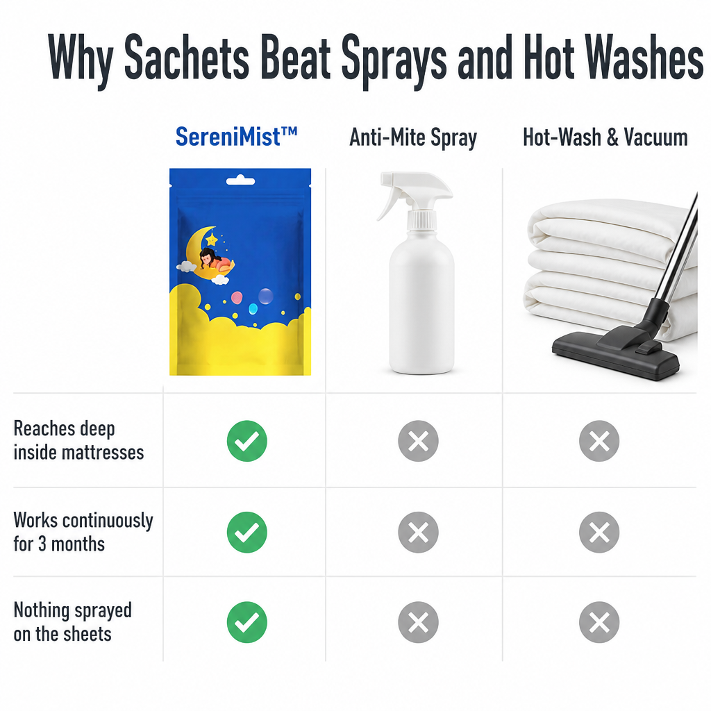 SereniMist™ — Silent Morning Sniffles & Repel Dust Mites for 3 Months