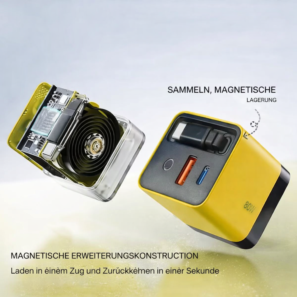Turbocharger | Intelligent Turbocharger for Multiple Devices | GaN Rapid Charge Wall Adapter | TurboCharge