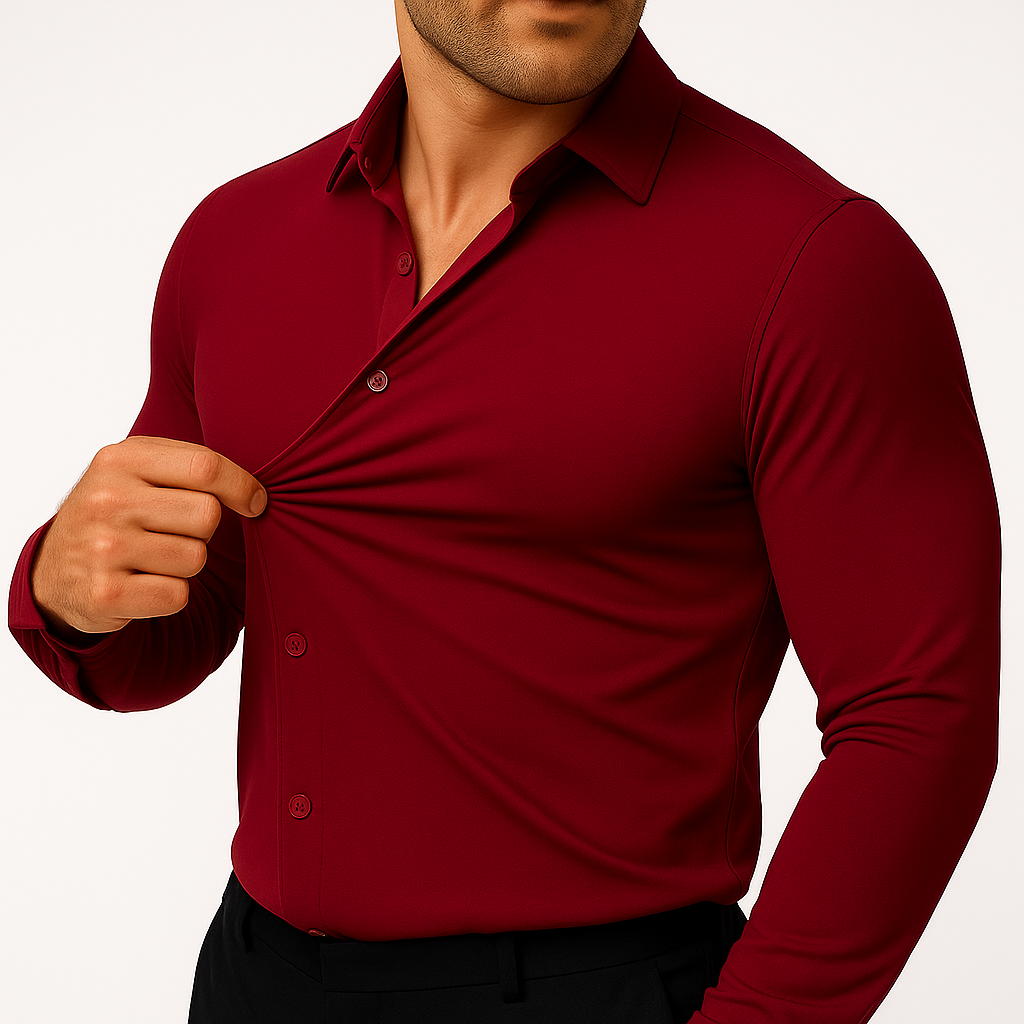 FlexiForm™ Dress Shirt — Move Freely, Look Sharp, Own Every Moment