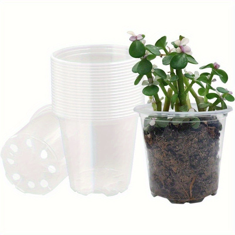 ClearGrow Pack – 20 Count See-Through Nursery Pots for Root Observation
