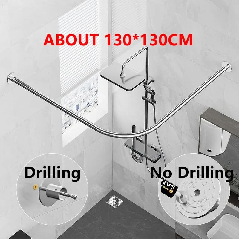 Telescopic L-Shaped Shower Curtain Rod