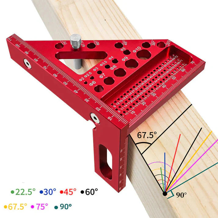 Angle Drill Guide with Aluminum Stop and Millimeter Scale