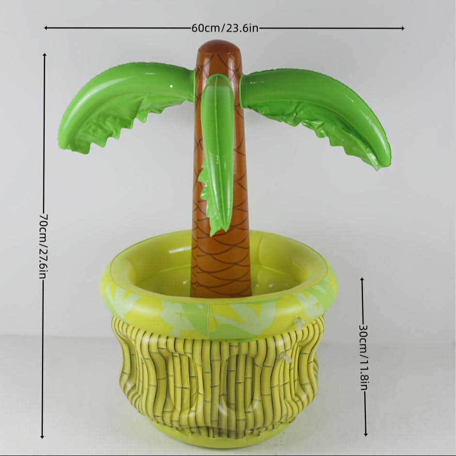 Inflatable Coconut Tree Beverage Cooler for Tropical Parties