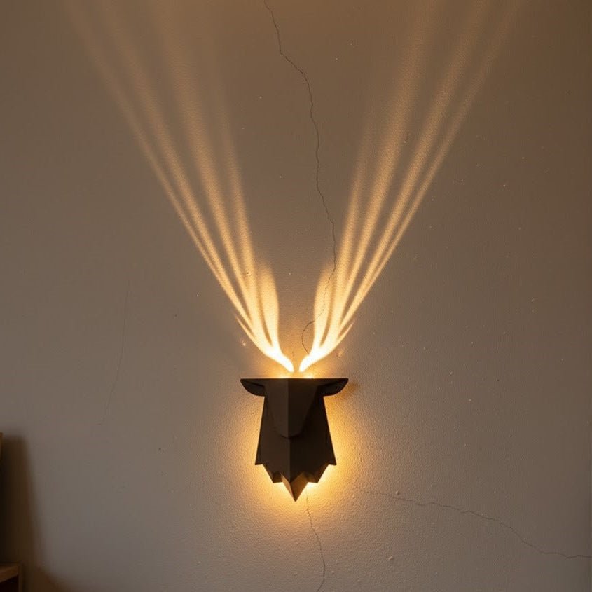 Deer-Shaped Wall Lamp with Remote Control and Adjustable Dimming