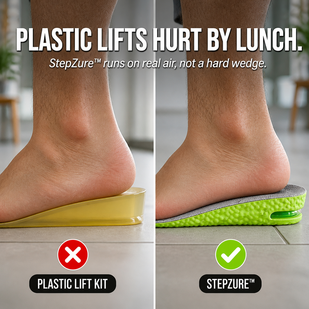 StepZure™ — Gain 1.4 Inches in Height with Any Shoe You Own Already