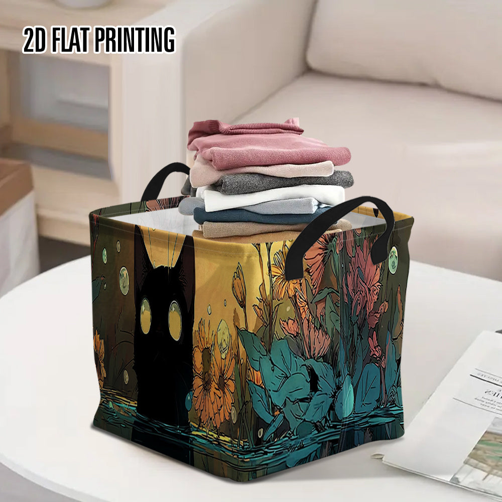 Feline Chic Storage Basket - Modern Organization Made Easy