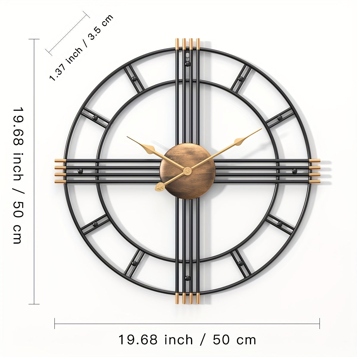 Geometric Harmony Wall Clock: Silent & Stylish Timepiece