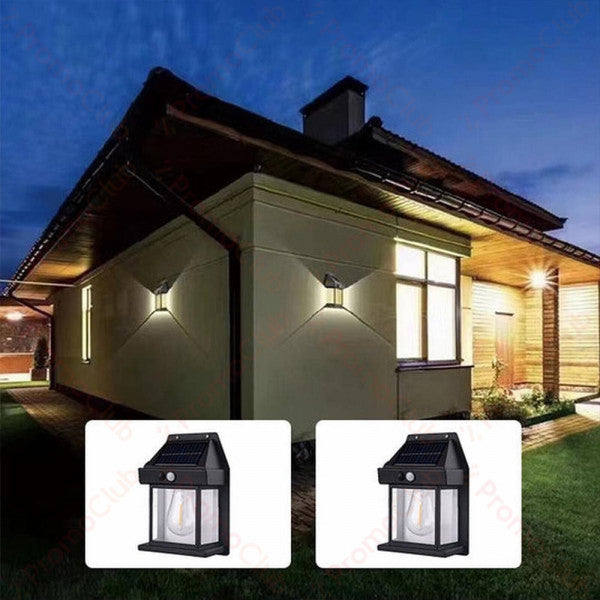Solar Lantern Wall Light with Motion Sensor – Set of 2