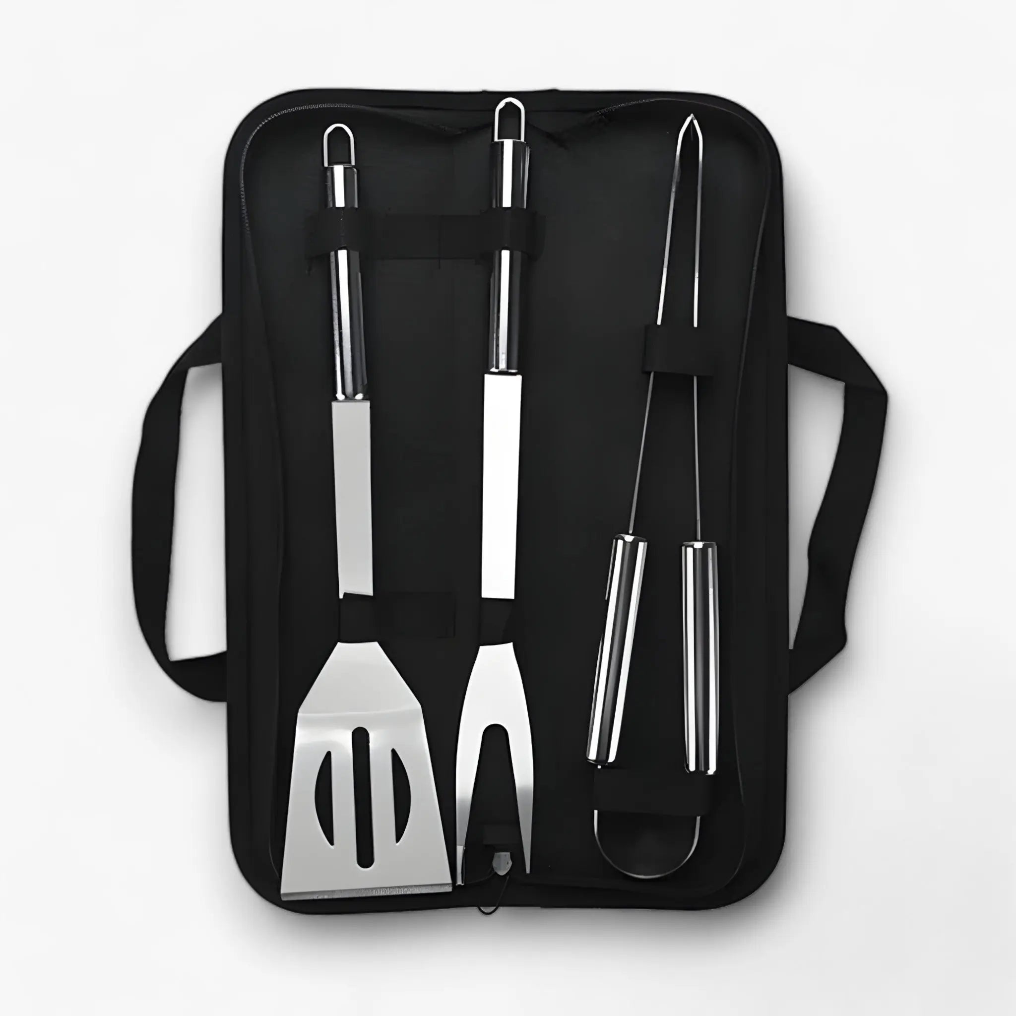 Stainless Steel BBQ Cutlery Set | Comes with Carrying Case for Travel | Heatproof Firm Grip | RostRanger