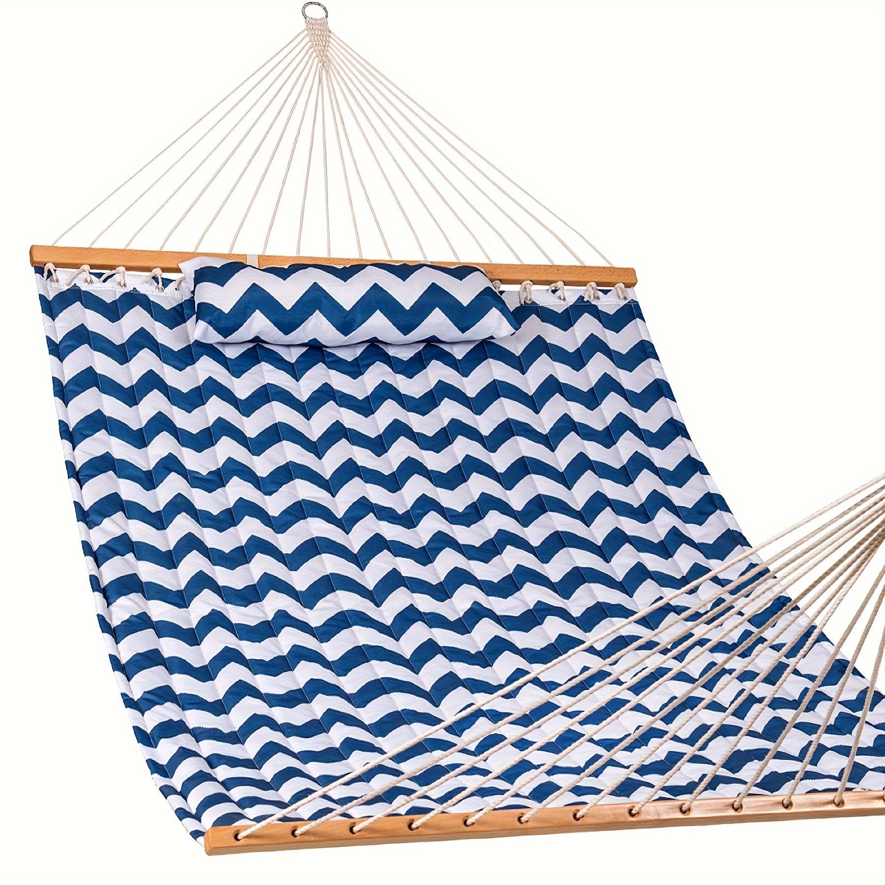 Double Layered Quilted Hammock for Patio and Poolside Relaxation
