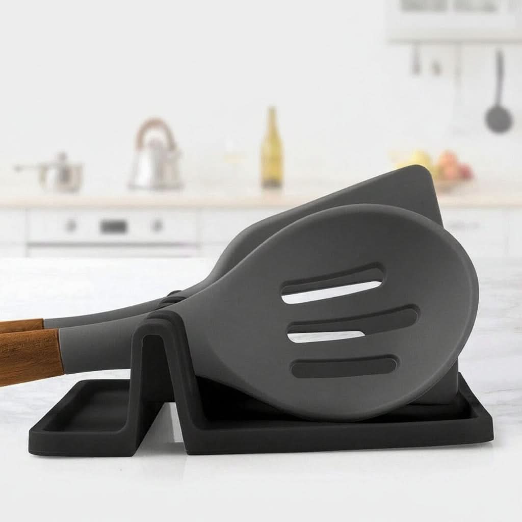 Utensil Organizer with Drip Tray for Kitchen Use