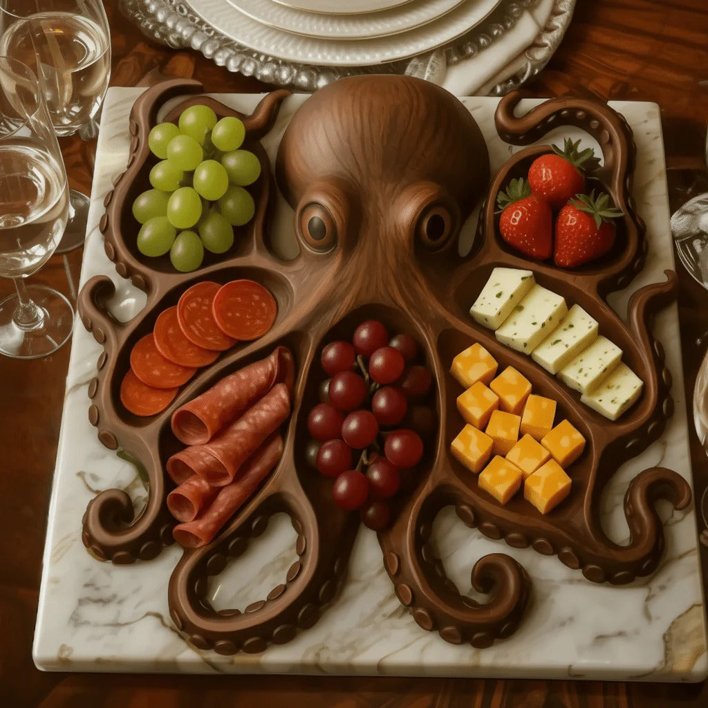 Snack Tray | Solid Wood Platter | Animal Motif | NaturKueche