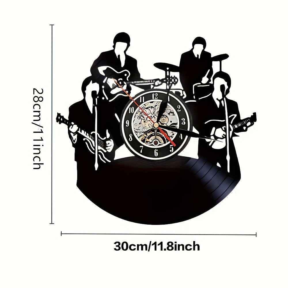 GrooveTime – Classic Vinyl Record Wall Clock
