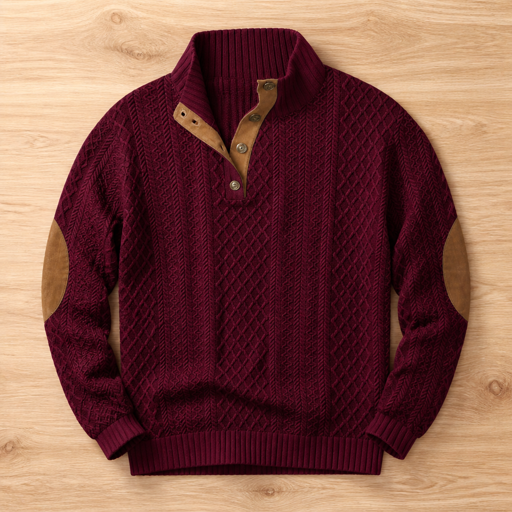 StriTex™ Jacquard Collar Sweater — Command Attention with Timeless Comfort and Rugged Style