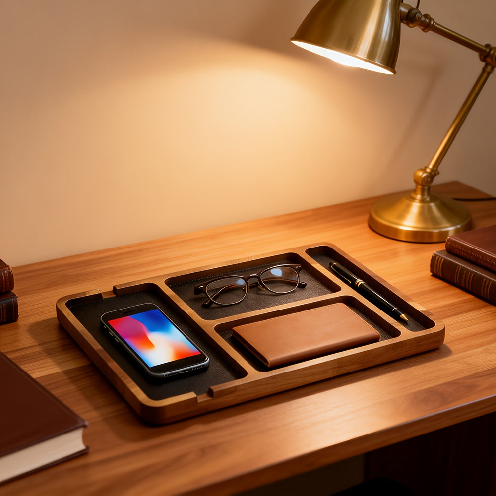 NaturalWood Desk Organizer – Elevate Your Workspace