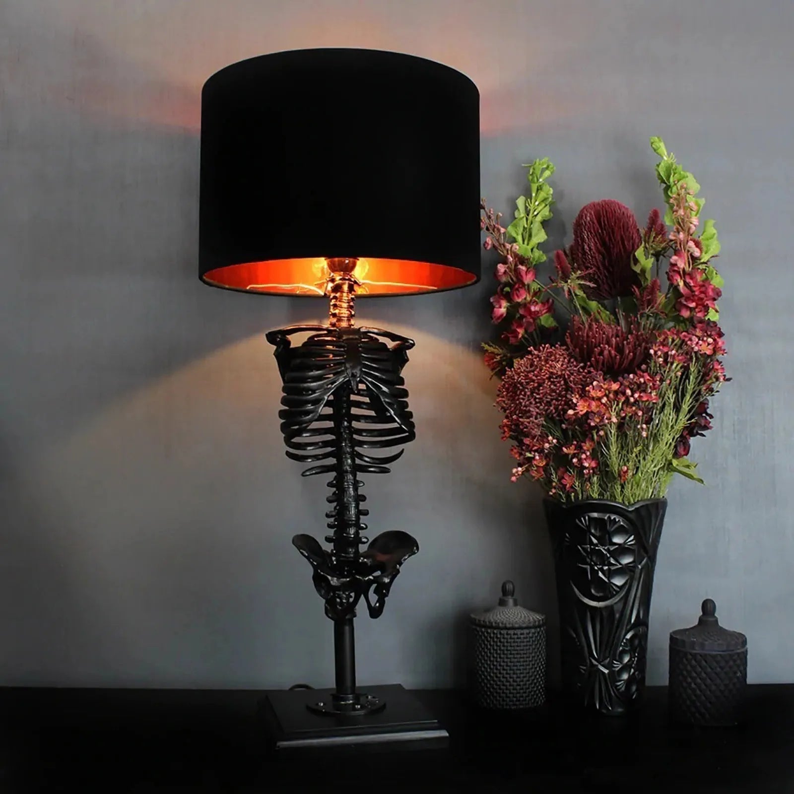 Gothic Skull Desk Lamp