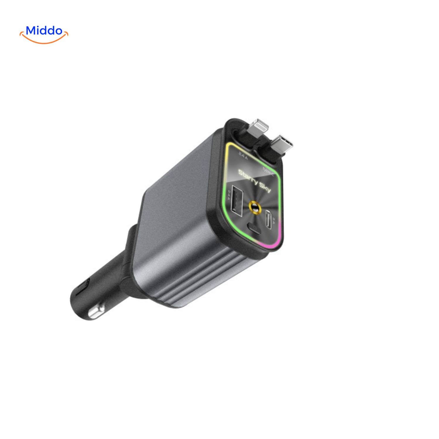 VoltAura™ — Power Up Four Devices Quickly & Illuminate Your Night Journey Sky