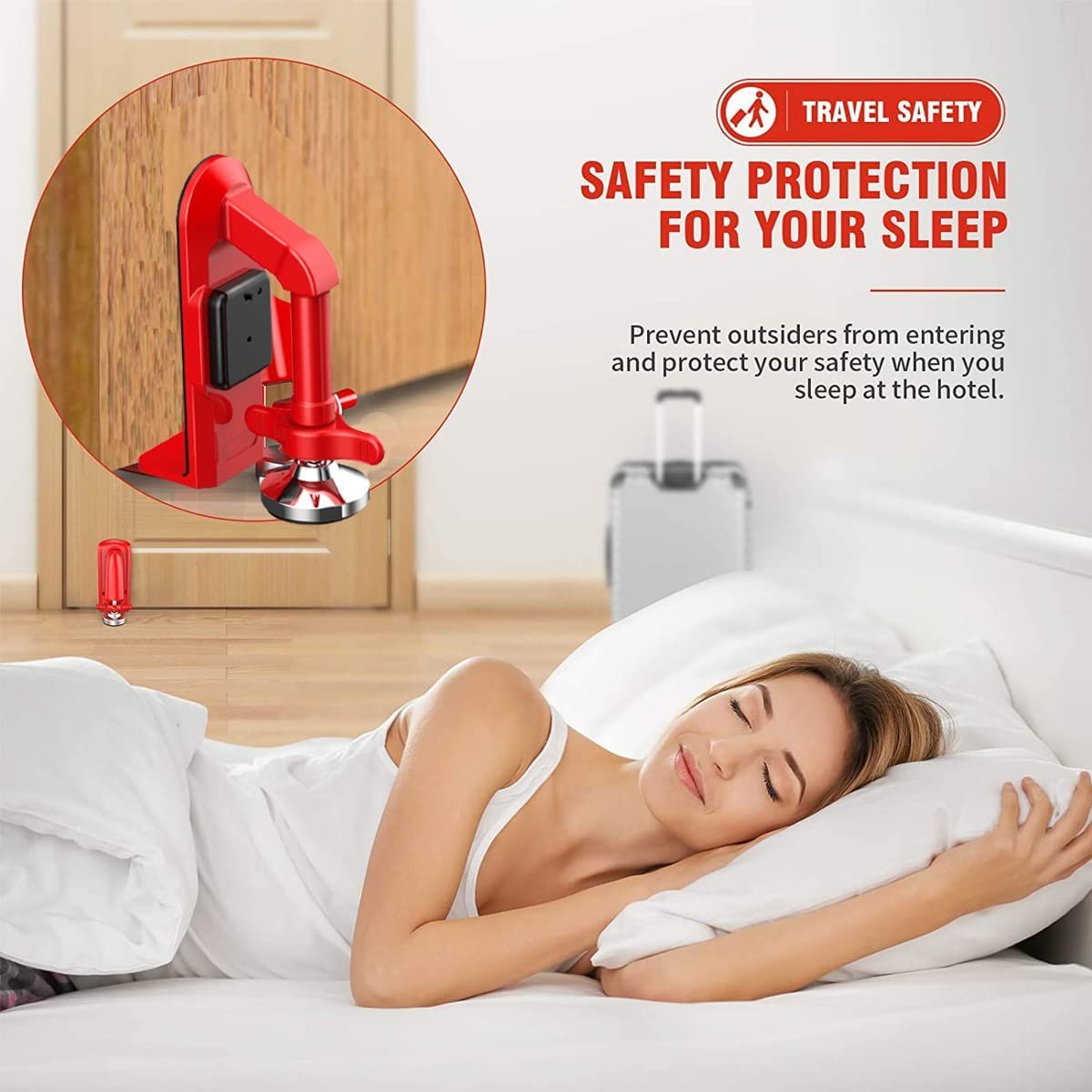 SecureGuard™ Portable Door Jammer — Feel Untouchable with Instant Alarm Protection Anywhere