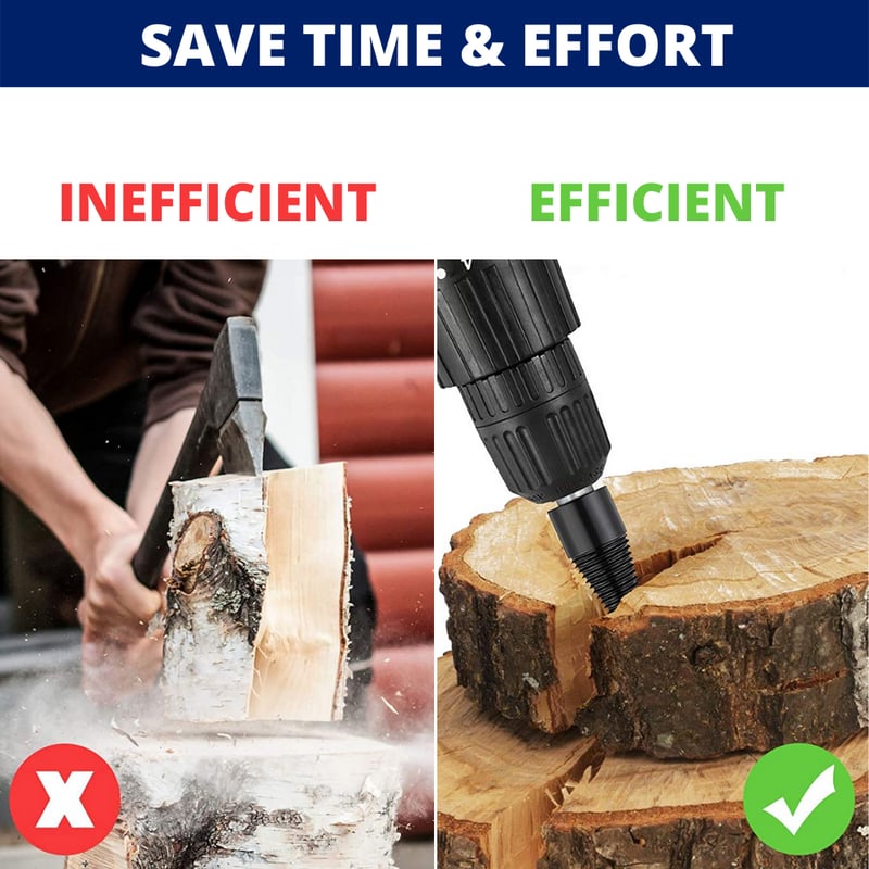 PowerSplit™ — Turn Your Drill into a Wood-Splitting Powerhouse and Finish Firewood Fast with Zero Sweat