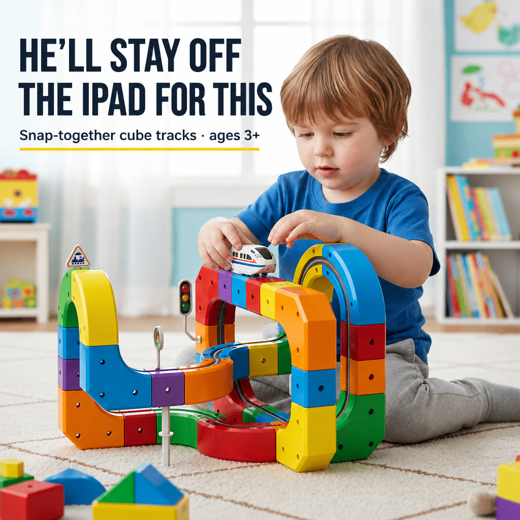 TurboTrail™ — Click-Together Cube Tracks That Engage Kids Beyond Screens For Hours