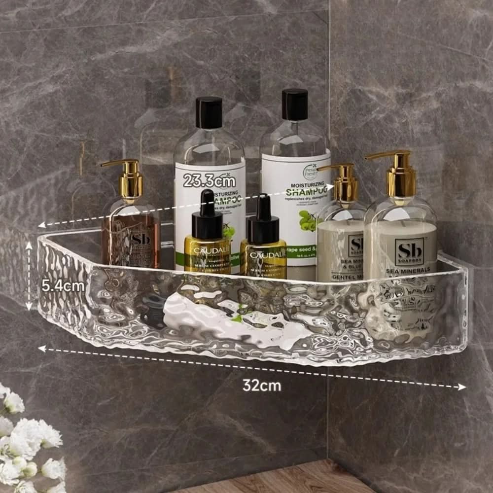 Corner Bathroom Shelf Organizer with Glacier Design