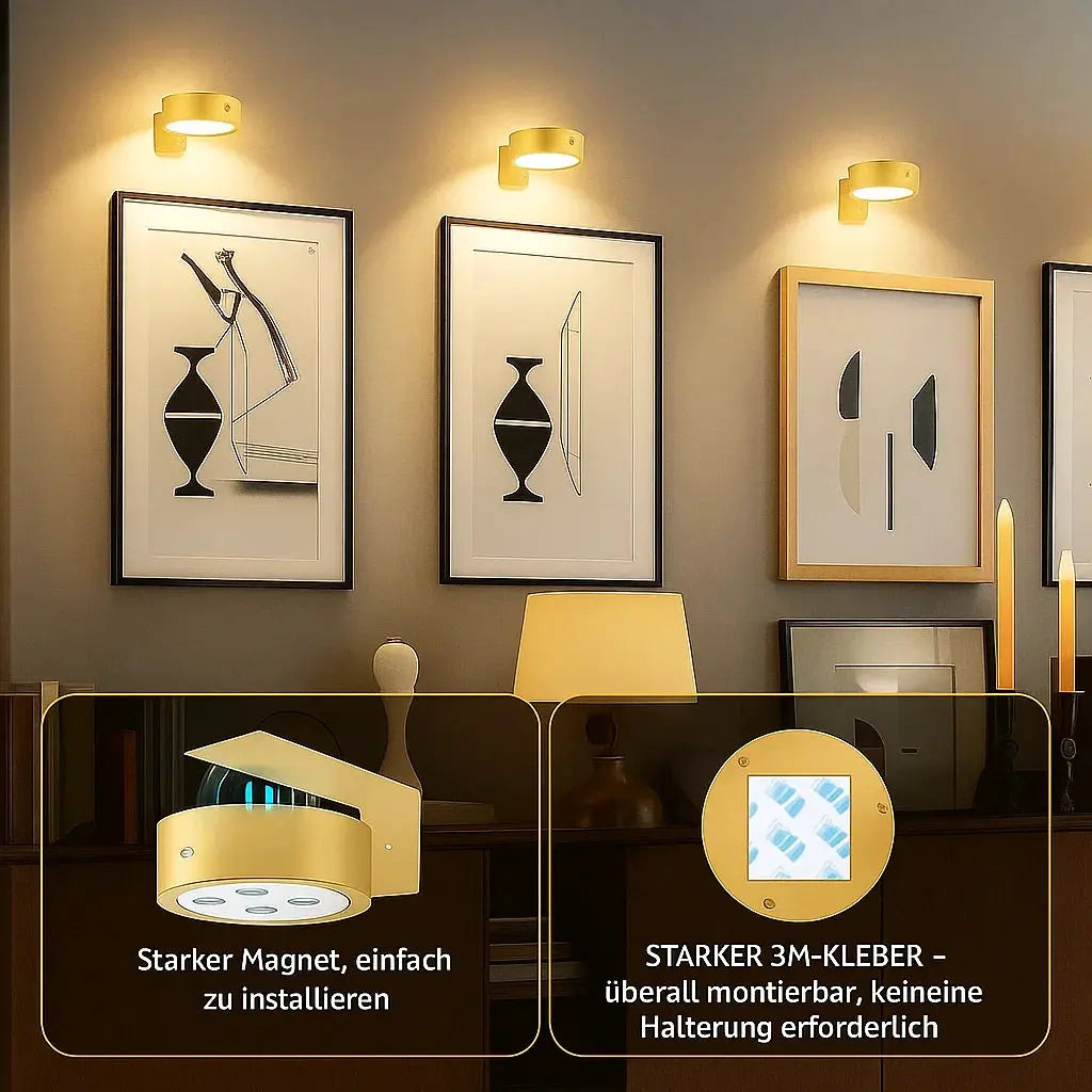 Convert Any Photo Into Art – Gallery-Style Lighting Without Drills & Wireless Setup