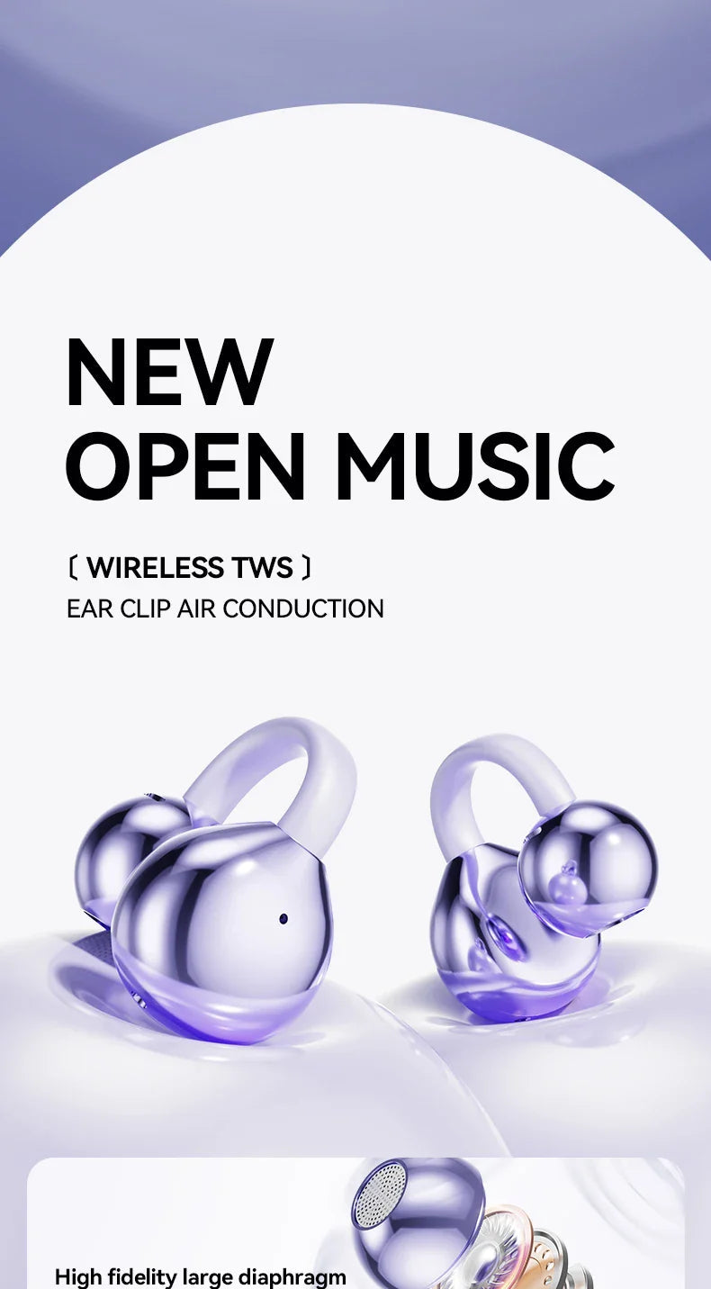 SonicAura™ Ear Clips — Unleash Vibrant Sound with Featherlight, All-Day Freedom