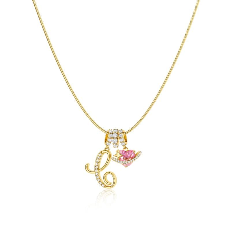 LumaraGlow™ 3-Layer Initial Necklace — Own Your Story in Dazzling Personalized Gold