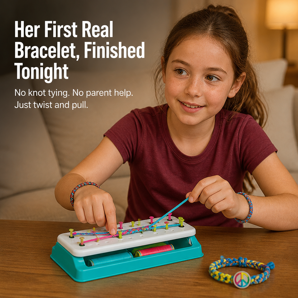 TwistCraze™ — Weave Genuine Friendship Bracelets Quickly Without Knots or Cries