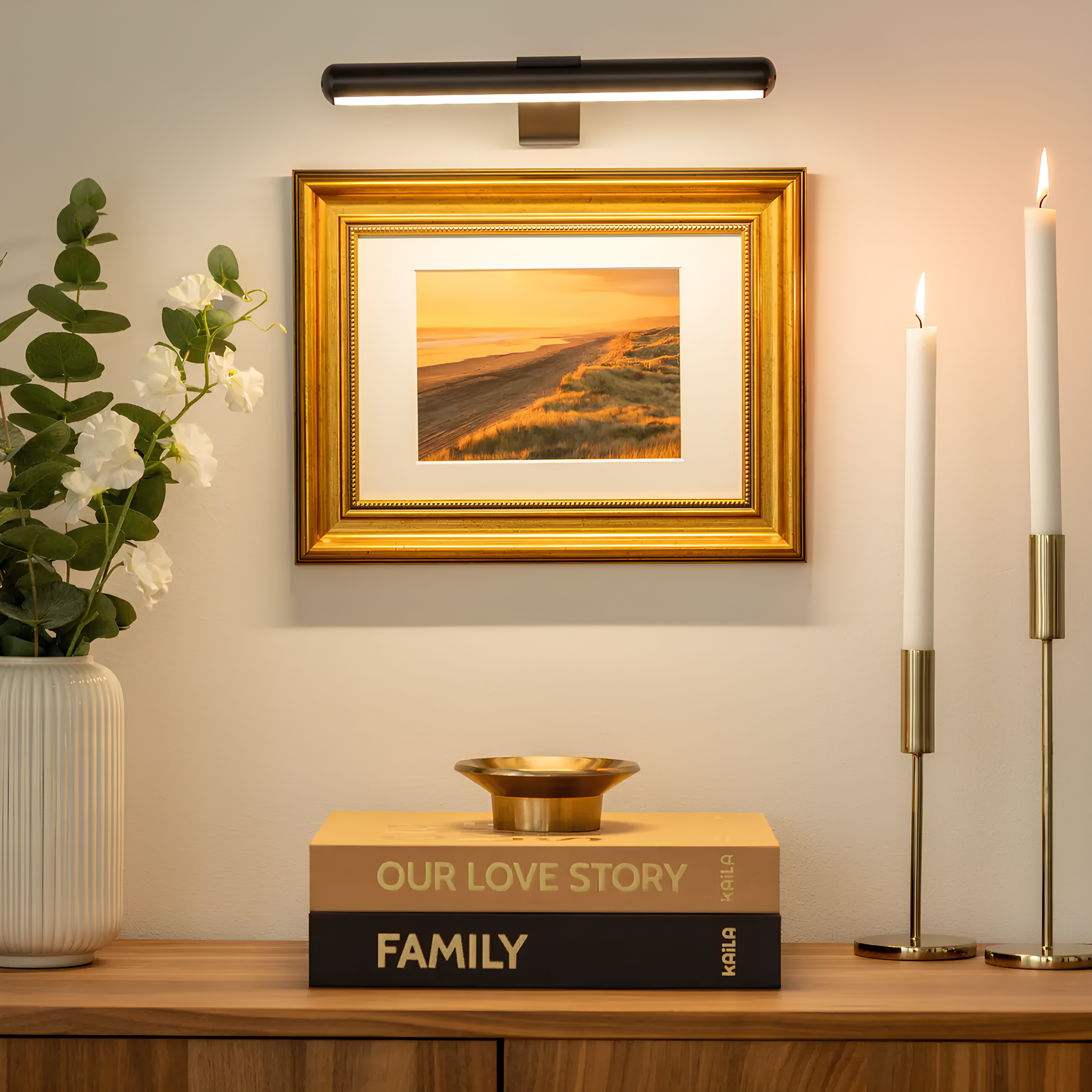Wireless LED Art Light – Wall Lamp with Adjustable Display Illumination
