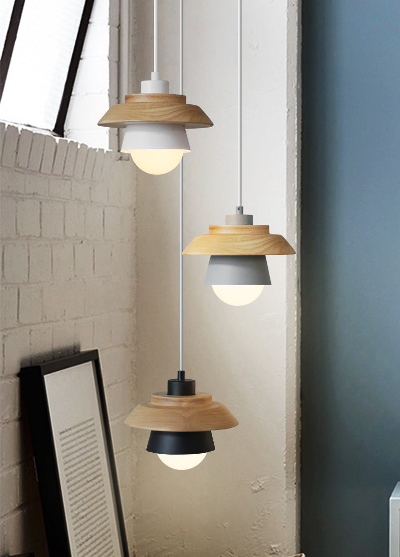 Scandinavian Hanging Wooden Lamp