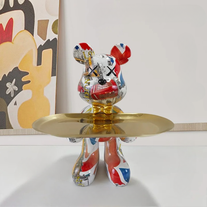 Charming Bear Figurine with Secret Storage for Essentials